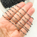 Load image into Gallery viewer, Pyrite Black Rhodium Sterling Silver Wire Chain