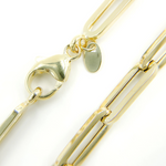Load image into Gallery viewer, 14K Solid Gold Flat Paperclip Chain