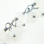 Load image into Gallery viewer, Moonstone Cluster Dangle 3.5mm Oxidized Wire Chain.
