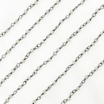 Load image into Gallery viewer, Coated Grey Moonstone Oxidized Wire Chain.