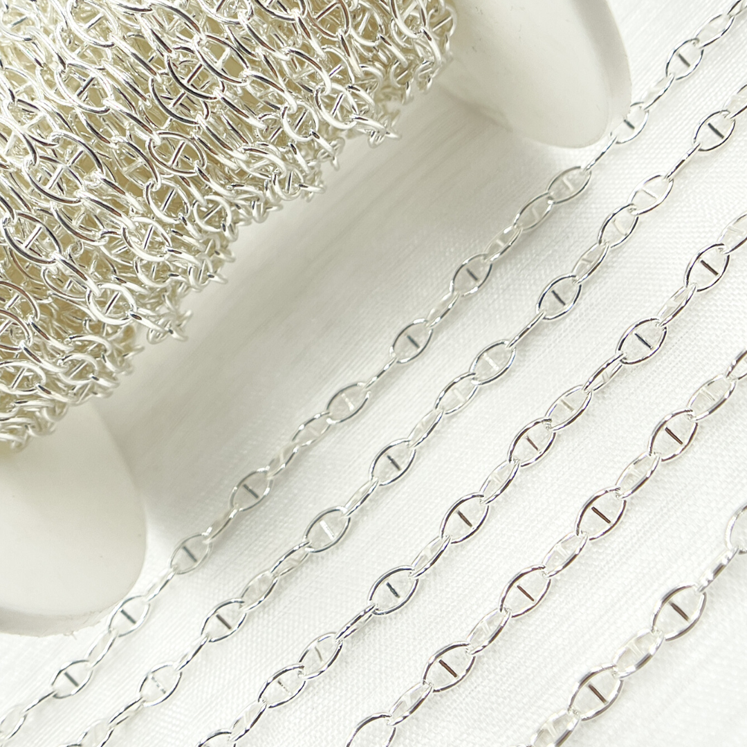 925 Sterling Silver Smooth Marina Link Chain