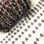 Load image into Gallery viewer, Garnet Gold Plated Wire Chain.