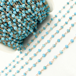 Load image into Gallery viewer, Turquoise Rose Gold Plated Wire Chain