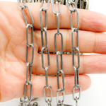 Load image into Gallery viewer, V145OX. Oxidized Sterling Silver Texture Paper Clip Chain
