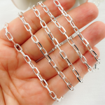 Load image into Gallery viewer, V183SS. Sterling Silver Diamond Cut Paperclip Link Chain