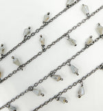 Load image into Gallery viewer, Coated Labradorite Dangle Chain.