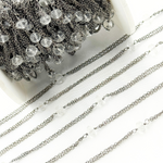 Load image into Gallery viewer, Crystal Double Oxidized Connected Wire Chain.