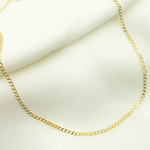 Load image into Gallery viewer, 14K Solid Gold Flat Curb Chain