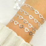 Load image into Gallery viewer, 925 Sterling Silver Open Heart Shape Link Chain
