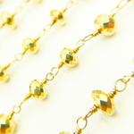 Load image into Gallery viewer, Golden Pyrite Faceted Rondel Oxidized Wire Chain