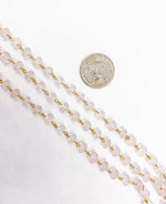 Load image into Gallery viewer, Rose Quartz Wire Wrap Chain. RQ2