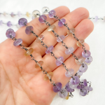 Load image into Gallery viewer, Ametrine Oxidized 925 Sterling Silver Wire Chain