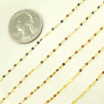 Load image into Gallery viewer, 14K Solid Gold Flat Marina Link Unfinished Chain