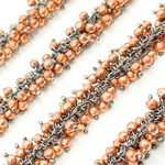 Load image into Gallery viewer, Cooper Pyrite Closer Cluster Dangle Oxidized Wire Chain.
