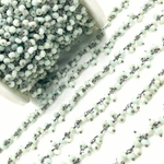 Load image into Gallery viewer, Amazonite Cluster Dangle Oxidized Wire Chain.