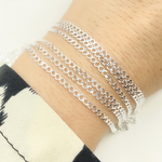 Load image into Gallery viewer, Z87SS. Sterling Silver Miami Flat Curb Link Chain