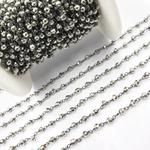 Load image into Gallery viewer, Steel Pyrite Black Rhodium 925 Sterling Silver Wire Chain