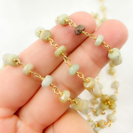 Load image into Gallery viewer, Coated Cats Eye Gold Plated Wire Chain.