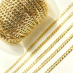 Load image into Gallery viewer, Gold Filled Flat Round Shape Curb Chain