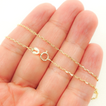 Load image into Gallery viewer, 14K Solid Yellow Gold Diamond Cut Marina Link Chain