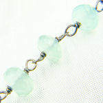 Load image into Gallery viewer, Blue Chalcedony Oxidized Wire Chain