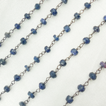 Load image into Gallery viewer, Dyed Sapphire Oxidized Wire Chain.