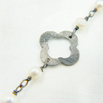 Load image into Gallery viewer, Pearl with Marquis Shape Oxidized Wire Chain