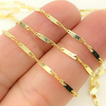 Load image into Gallery viewer, 14K Solid Yellow Gold Bars and Singapore Chain