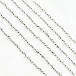 Load image into Gallery viewer, Coated Grey Moonstone Oxidized Wire Chain.