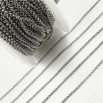 Load image into Gallery viewer, Oxidized Sterling Silver Rolo Chain