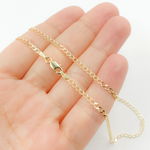 Load image into Gallery viewer, 14K Solid Gold Flat Curb Chain