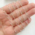 Load image into Gallery viewer, 925 Sterling Silver Twisted Oval and Round Link Chain.