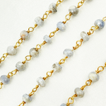 Load image into Gallery viewer, Coated Quartz Gold Plated Wire Chain
