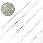 Load image into Gallery viewer, Sterling Silver Paperclip Link Chain