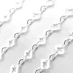 Load image into Gallery viewer, Sterling Silver Hammered Diamond Shape Link Chain