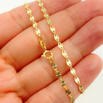 Load image into Gallery viewer, 14k Solid Yellow Gold Marina Diamond Cut Link Chain