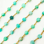 Load image into Gallery viewer, Amazonite Gold Plated Wire Chain