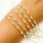 Load image into Gallery viewer, Crystal Gold Plated Wire Chain