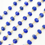 Load image into Gallery viewer, Lapis Lazuli Gold Plated Wire Chain