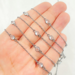 Load image into Gallery viewer, Cubic Zirconia Round Shape Connected Chain