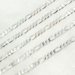 Load image into Gallery viewer, Sterling Silver Flat Figaro Link Chain