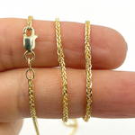 Load image into Gallery viewer, 14K Solid Gold Wheat Chain