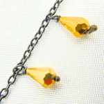 Load image into Gallery viewer, Golden Pyrite Drop Dangle Oxidized Wire Chain.