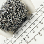 Load image into Gallery viewer, Coated Labradorite & CZ Dangle Chain