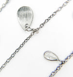 Load image into Gallery viewer, CZ Pear Shape & Pear Curved Shape Alternate Dangle Wire Chain