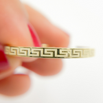 Load image into Gallery viewer, 14K Solid Gold Flat Round Hoop Earrings with Texture.
