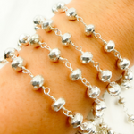 Load image into Gallery viewer, Silver Pyrite 925 Sterling Silver Wire Chain