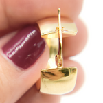 Load image into Gallery viewer, 14K Solid Gold Smooth Hoop Earrings.