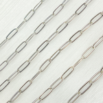 Load image into Gallery viewer, Oxidized Sterling Silver Hammered Paperclip Link Chain