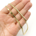 Load image into Gallery viewer, 14K Solid Gold Flat Snake Chain
